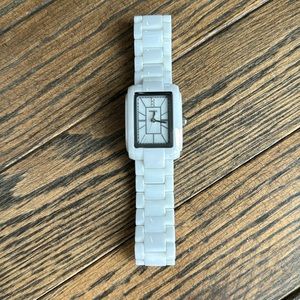 White women’s fossil watch